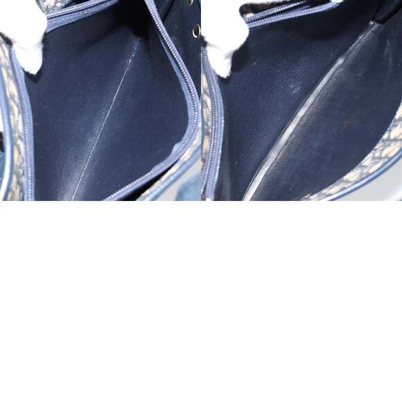 DIOR Trotter Canvas Hand Bag Navy Gold - Picture 12 of 12